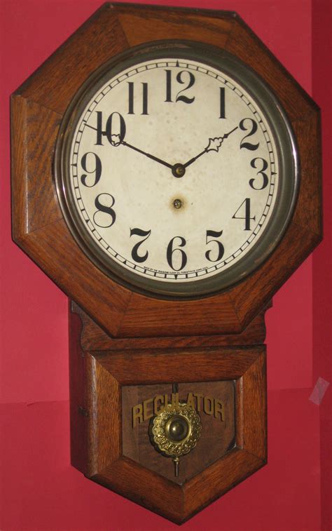 Sessions Oak Cased Drop Octagon (Schoolhouse) Clock – ClockInfo.com