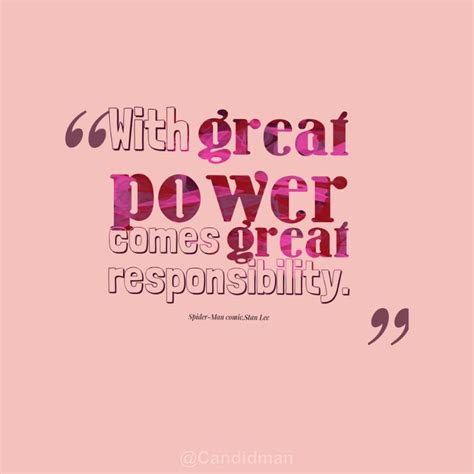 "With great power comes great responsibility". #Quotes by #StanLee via ...