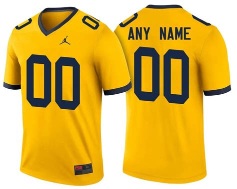 Male Michigan Wolverines Maize Custom College Football Jersey - Bluefink