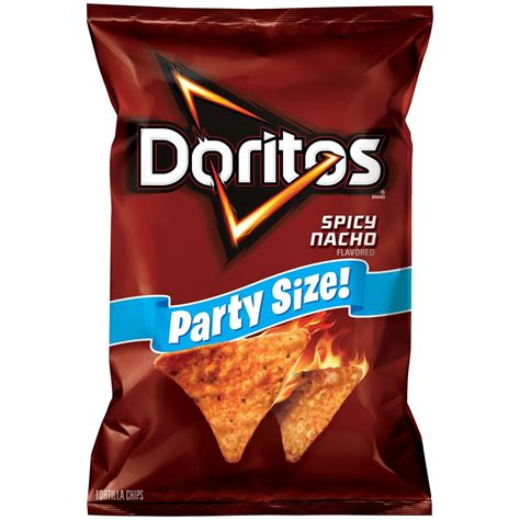 Doritos Spicy Nacho Flavored Tortilla Chips Party Size, 15.5 Oz. - Walmart.com - Walmart.com