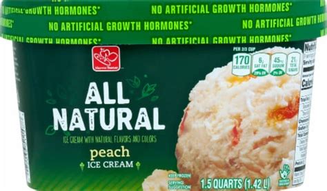 Harris Teeter All Natural Peach Ice Cream, 1.5 qt - Harris Teeter