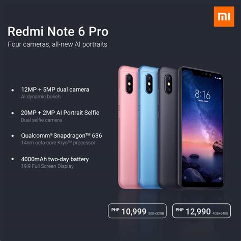 Xiaomi Redmi Note 6 Pro: Price and availability in the Philippines ...