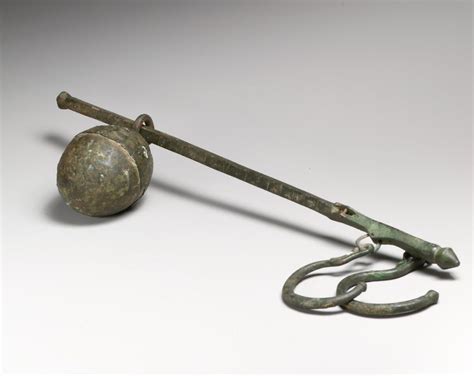 Bronze steelyard and weight | Roman | Late Imperial or Early Byzantine | The Met