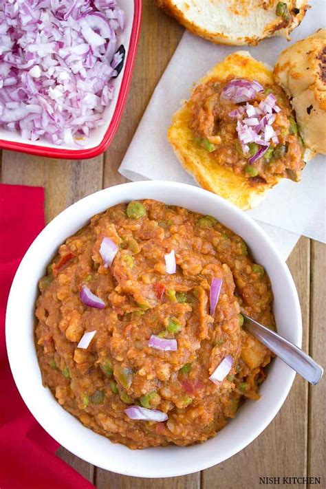 Mumbai Pav Bhaji Recipe | Indian Street Food - NISH KITCHEN