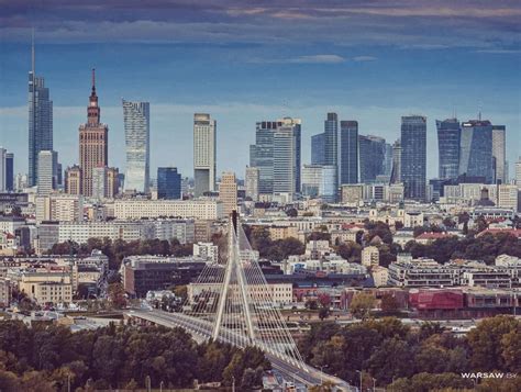 Warsaw skyline in 2021, when all skycrapers, currently under ...