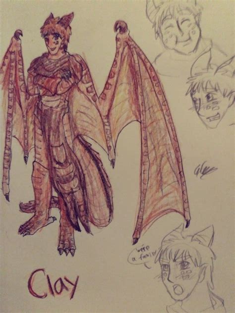 Humanized Clay from Wings of Fire. Hand drawn and colored with ...