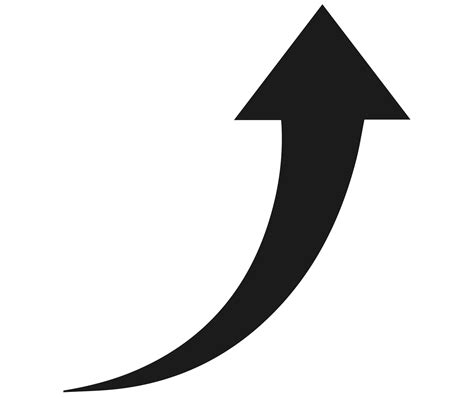 Curve arrow upward icon png on Transparent Background 14455887 PNG