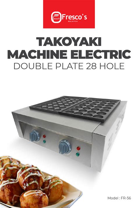 Takoyaki Machine Electric Double Plate 28 Hole – Fresco's Malaysia