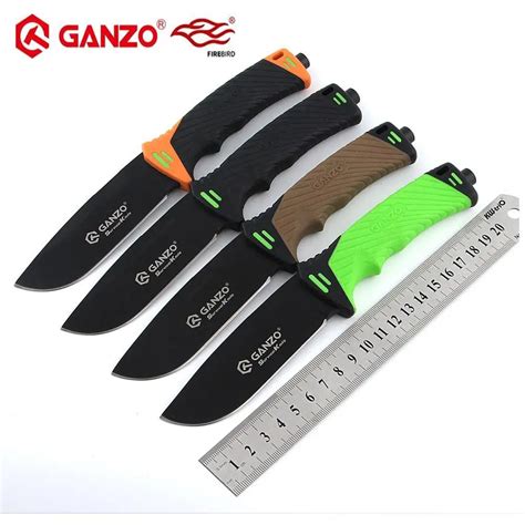 58 60HRC Firebird Ganzo G8012 7cr17mov blade ABS handle Hunting fixed knife Survival Knife ...