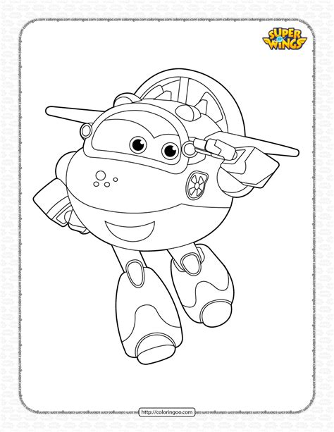 Printable Super Wings Mira Coloring Page