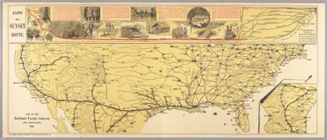 Along the Sunset Route. Map of The Southern Pacific Company and Connections 1891.: Persuasive ...