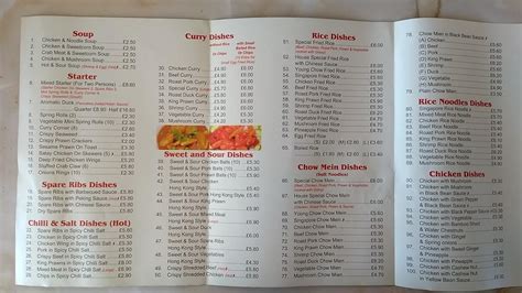 Menu at Chopsticks Chinese Takeaway restaurant, Charfield