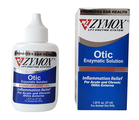 zymox otic ear drops (UK stock) with 1% HC for acute otitis in dogs ...