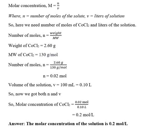 [Solved] A solution prepared by dissolving 2.60 g of CoCl2 (molar mass ...