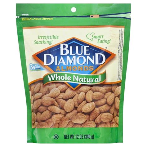 Blue Diamond Almonds Whole Natural - 12oz – BrickSeek