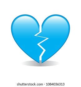 Blue Broken Heart Emoji Vector Stock Vector (Royalty Free) 1084036313 | Shutterstock