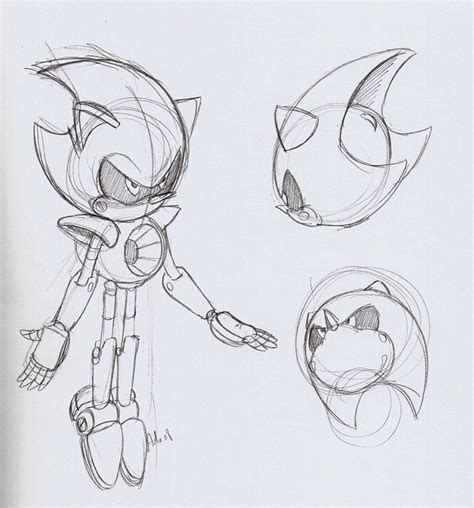 Metal Sonic sketches by adamis on DeviantArt