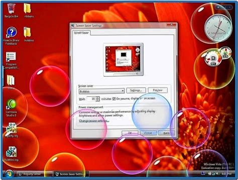 Floating bubbles screensaver - Download free