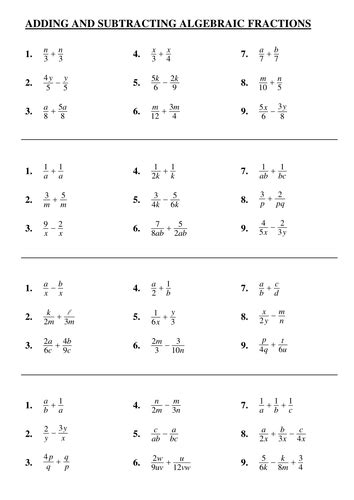 Algebraic Manipulation | Teaching Resources