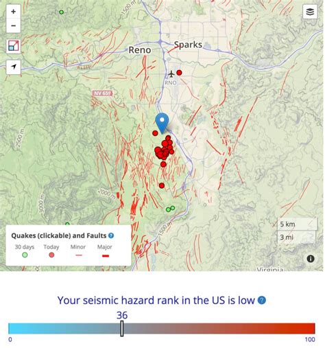 Nevada Earthquake: A M=4.4 struck the Mount Rose Fault Zone in south ...