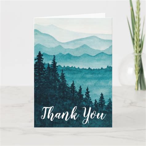 Blue Mountain Thank You Cards | Zazzle CA