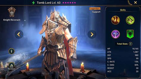 Tomb Lord | RAID: Shadow Legends - Info Skills Equipment Mastery Guide