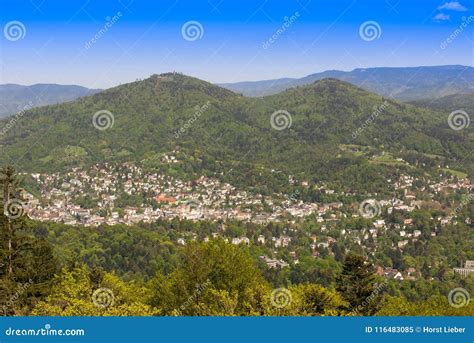 View of Baden-Baden and the Black Forest_Baden Wuerttemberg, Ger Stock ...