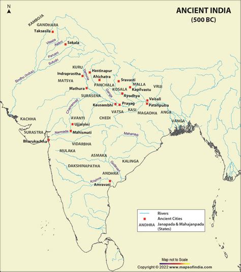 Ancient India, Ancient India Map, Map of Ancient India