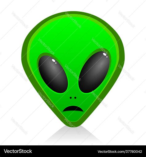 Emoji emoticon - ufo alien Royalty Free Vector Image