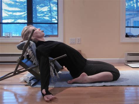 Supta Virasana | Iyengar Yoga Chair Back Bends | Pinterest | Yoga ...