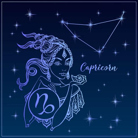 Segno zodiacale Capricorno una bella ragazza. La costellazione del ...