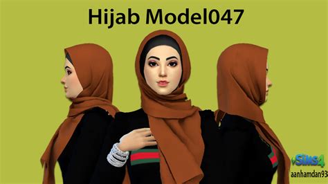 Hijab Model047 & NEW Hijab Hair | Sims, Sims 4, Sims 4 cc packs