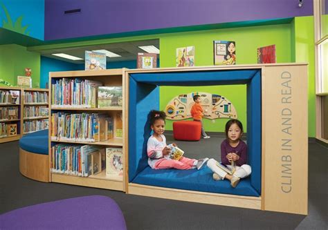 Take a virtual tour of the Kenosha Public Library where vibrant colors ...