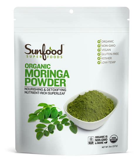 Sunfood Superfoods Organic Moringa Powder, 8 oz - Walmart.com