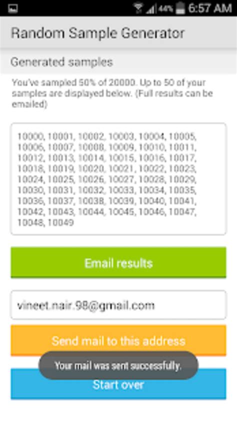 Random Sample Generator APK para Android - Descargar