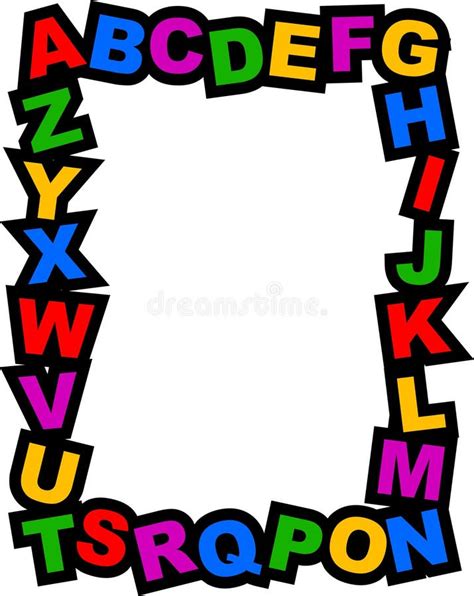 Alphabet Border stock vector. Illustration of study, graphics - 69483