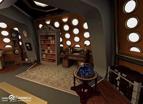 Custom TARDIS Console Room mark 3 - Library side by ginovanta on DeviantArt