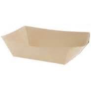 Eco Tray 3 lb Natural SBS Paperboard Food Tray - 8"L x 6"W x 2"H