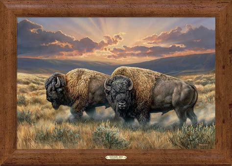 Dusty Plains Bison Framed Canvas Art Print Wall Art - Wall Decor - Wild Wings