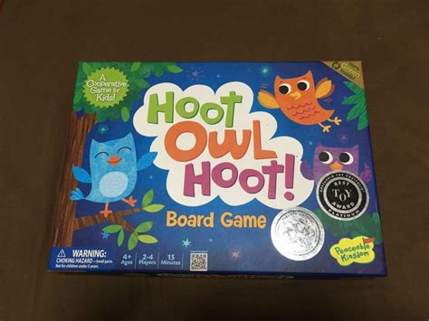 Peaceable kingdom Hoot Owl Hoot! Cooperative board game, Hobbies & Toys ...