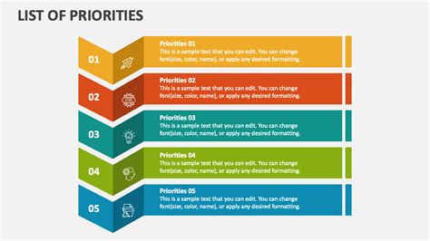 List of Priorities PowerPoint Presentation Slides - PPT Template