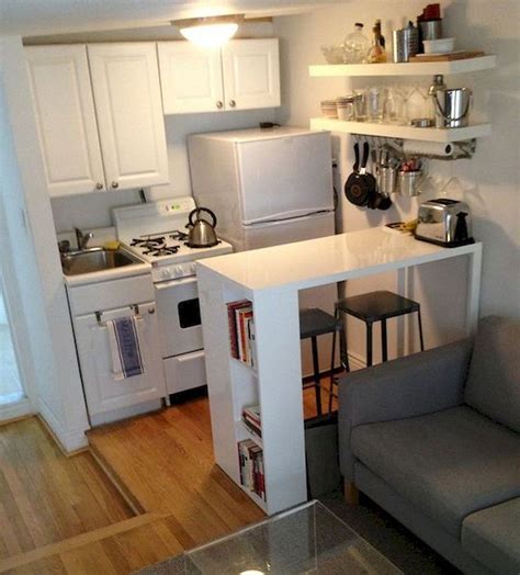 Cute Apartment Studio Decor Ideas(50) | Small apartment kitchen ...