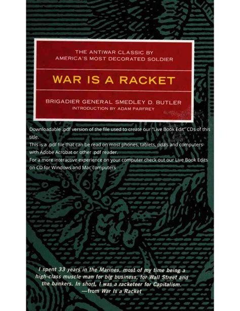 War is A Racket downloadable .pdf - Etsy