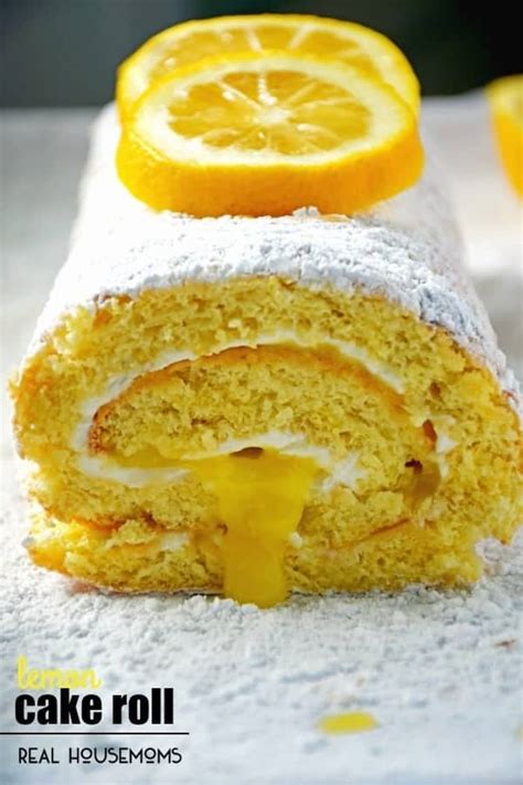 Lemon Cake Roll Recipe ⋆ Real Housemoms