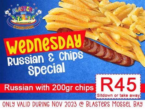 Wednesday Russian & Chips Special Mossel Bay | Lalakoi Directory