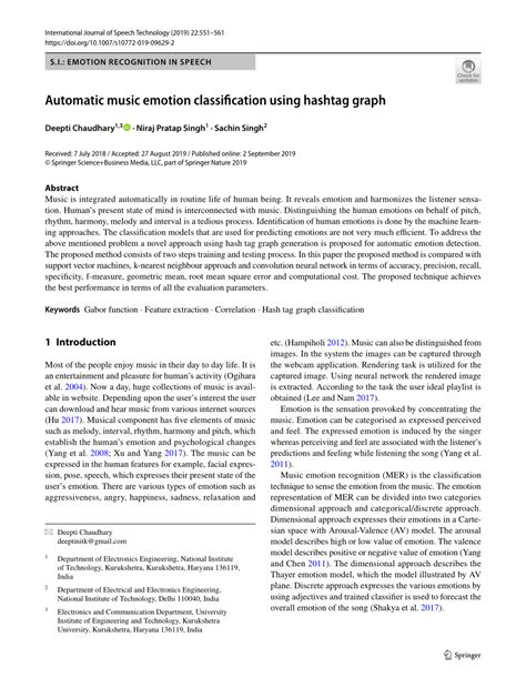 (PDF) Genre Based Classification of Hindi Music