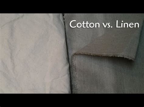 Canvas: Linen vs. Cotton - YouTube