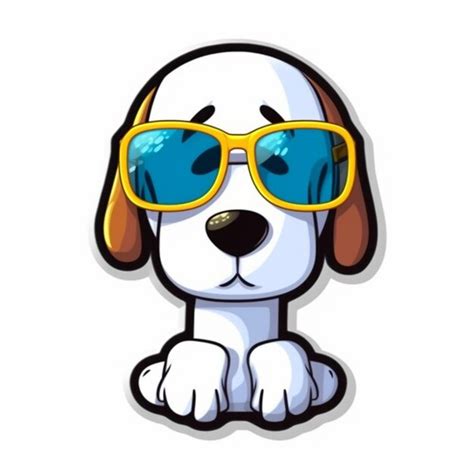 Premium Photo | A cartoon dog wearing sunglasses and sitting down generative ai