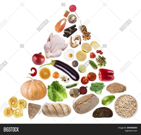 Food Pyramid On White Image & Photo (Free Trial) | Bigstock