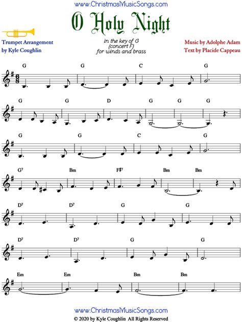 Printable O Holy Night Piano Sheet Music